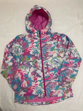 The North Face Zipline Waterproof Hooded Rain Dryvent Jacket Tropical Camo Print